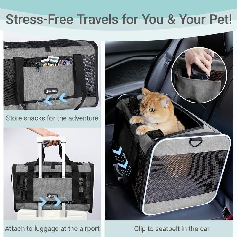 Cat Carriers Dog Carrier Pet Carrier for Small Dogs, Cats, Rabbits and Other Small Animals, Small Dog Carrier Soft Sided, Airline Approved Soft Pet Carrier,(Up to 16Lbs)