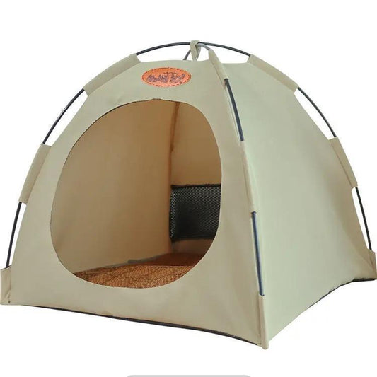Foldable Pet Tent with Mat - Perfect for Outdoor Travel and Camping - Ideal for Cats and Dogs ,Suit for All Seasons ,The Perfect Nest for Dogs and Cats Living ,Pet Supplies
