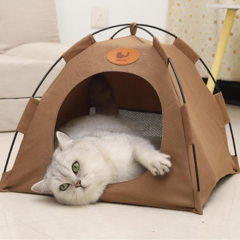 Foldable Pet Tent with Mat - Perfect for Outdoor Travel and Camping - Ideal for Cats and Dogs ,Suit for All Seasons ,The Perfect Nest for Dogs and Cats Living ,Pet Supplies