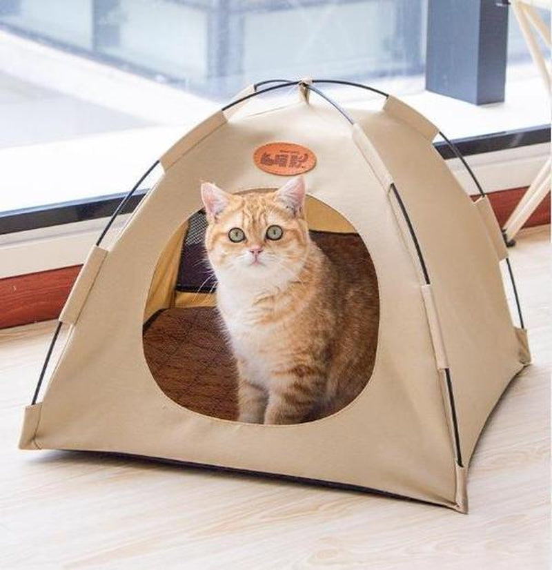 Foldable Pet Tent with Mat - Perfect for Outdoor Travel and Camping - Ideal for Cats and Dogs ,Suit for All Seasons ,The Perfect Nest for Dogs and Cats Living ,Pet Supplies