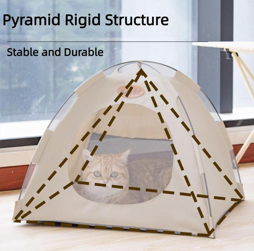 Foldable Pet Tent with Mat - Perfect for Outdoor Travel and Camping - Ideal for Cats and Dogs ,Suit for All Seasons ,The Perfect Nest for Dogs and Cats Living ,Pet Supplies