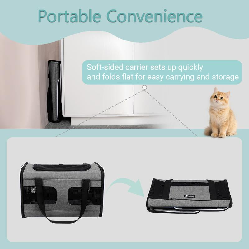 Cat Carriers Dog Carrier Pet Carrier for Small Dogs, Cats, Rabbits and Other Small Animals, Small Dog Carrier Soft Sided, Airline Approved Soft Pet Carrier,(Up to 16Lbs)