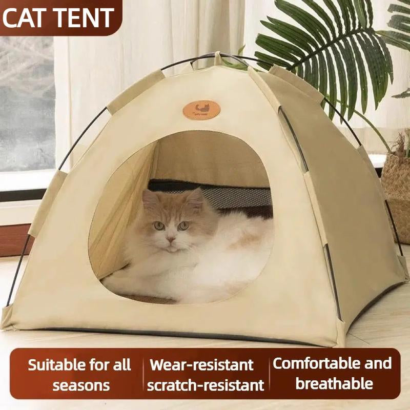 Foldable Pet Tent with Mat - Perfect for Outdoor Travel and Camping - Ideal for Cats and Dogs ,Suit for All Seasons ,The Perfect Nest for Dogs and Cats Living ,Pet Supplies